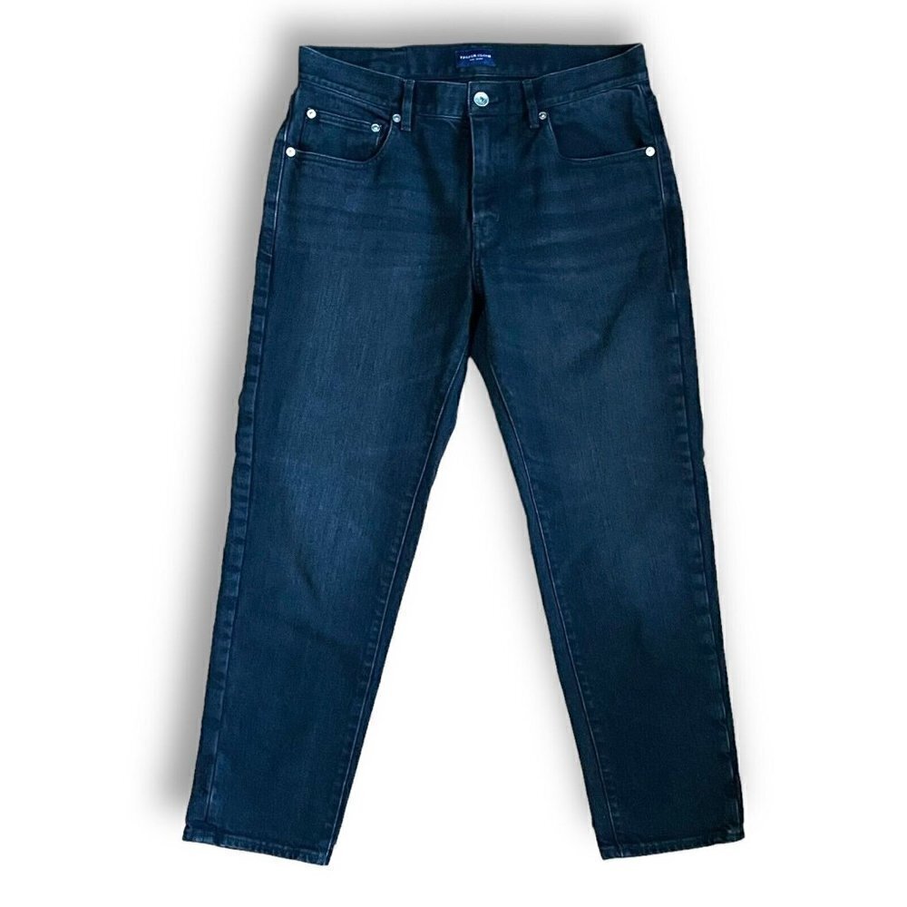 Proper Cloth Japanese 11 oz Washed Black Stretch Denim Custom Ankle Jeans Sz 29